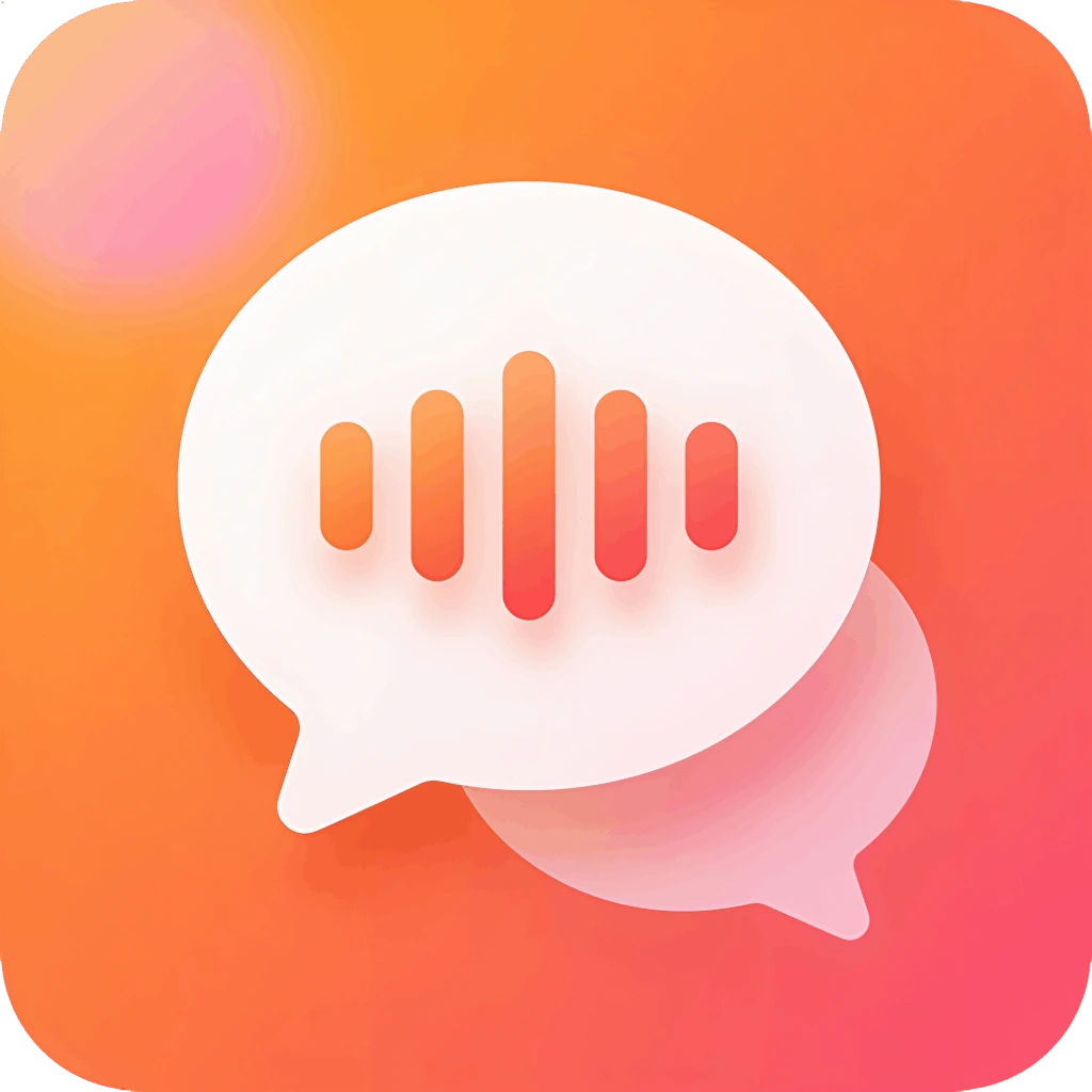 marCALL App-Icon mit zwei Sprechblasen und Audiowellen